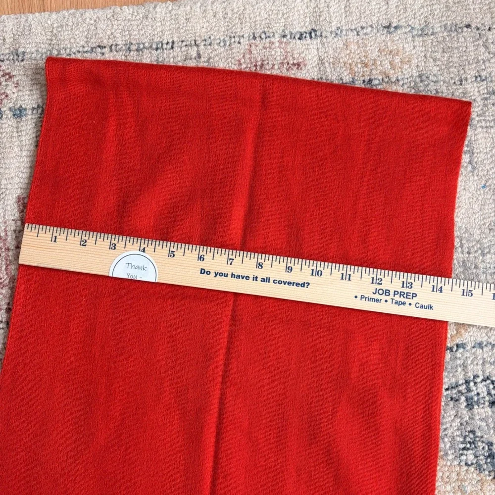 Vintage Anichini Diviya Silk Pashmina Handmade Scarf Fringe Wrap Shaw Orange/Red
